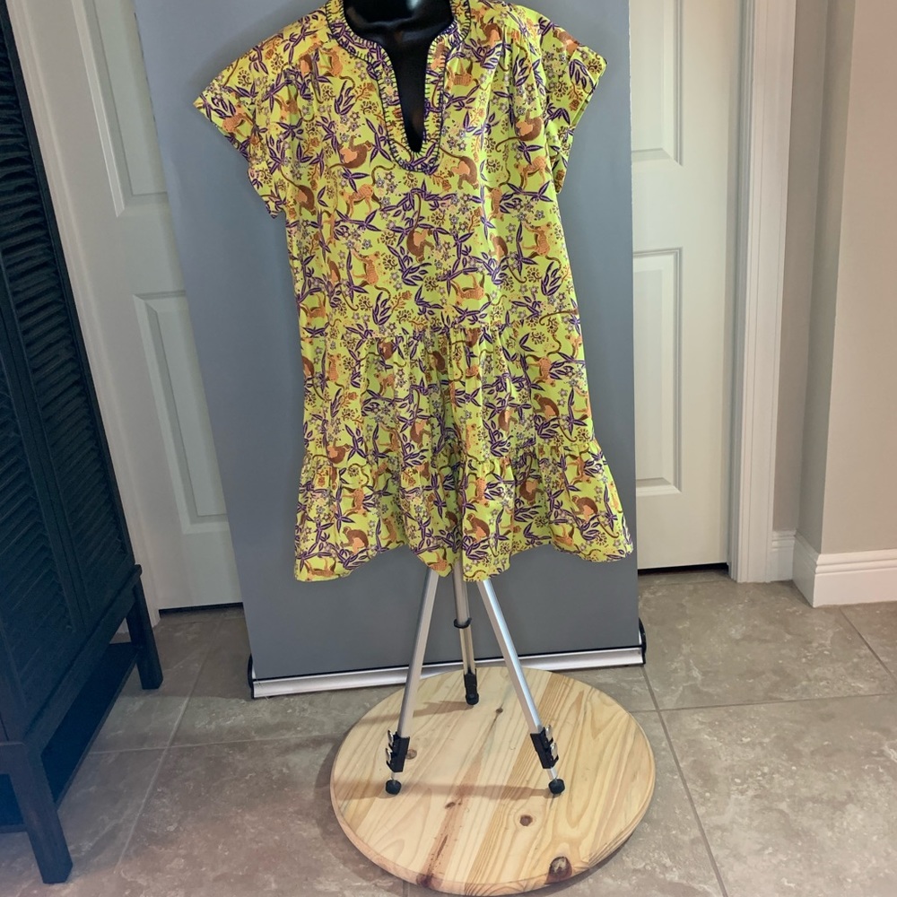 Saloni Jungle Print Cotton Dress
